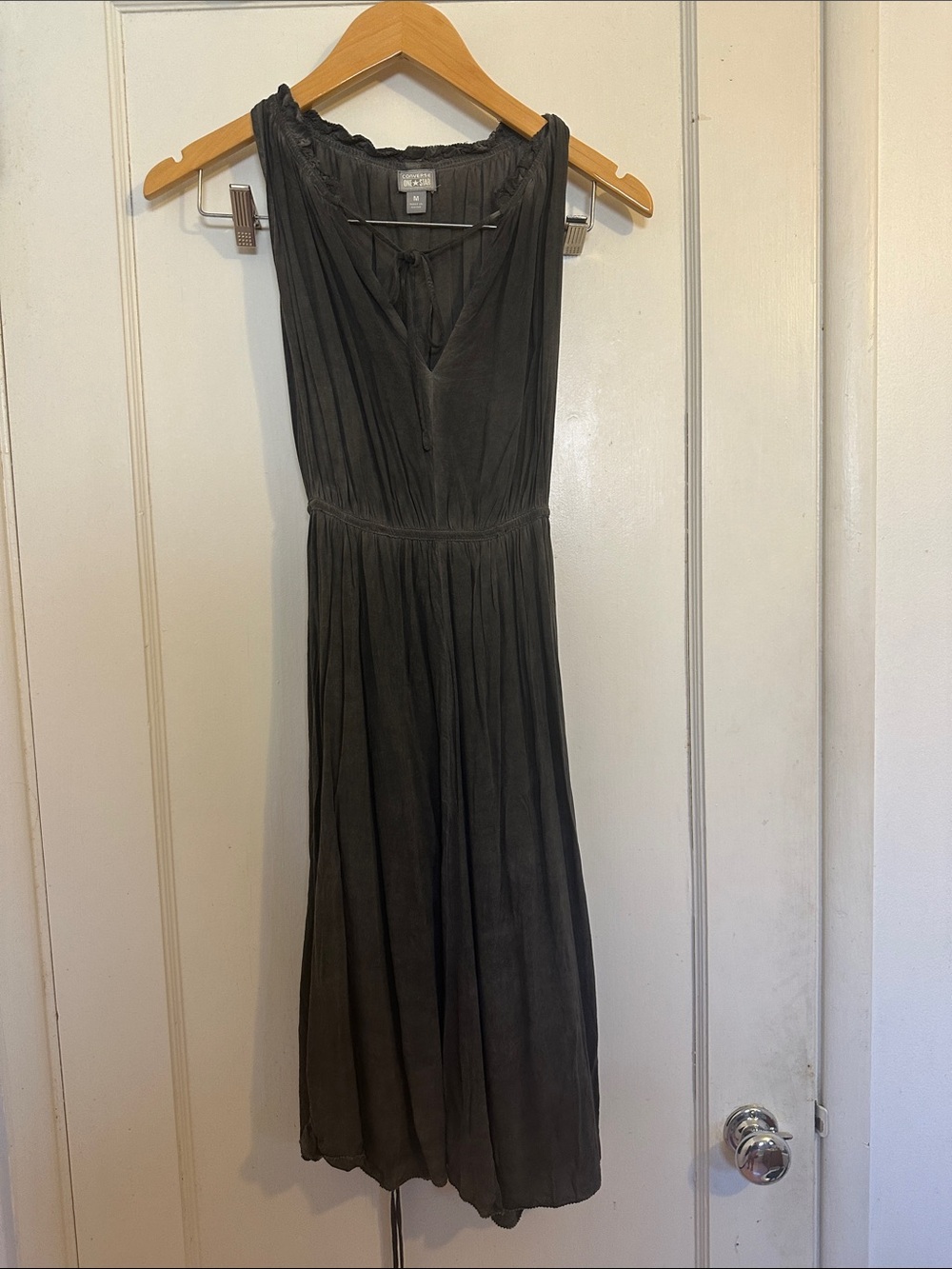 Converse Sleeveless V-Neck Midi Dress